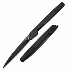 Couteau CJRB Lanky Lame Wharncliffe Acier AR-RPM9 Manche Black Aluminum Liner Lock J1965BBK