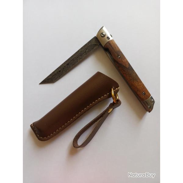 Couteau Stilleto style Damas Lame Tanto