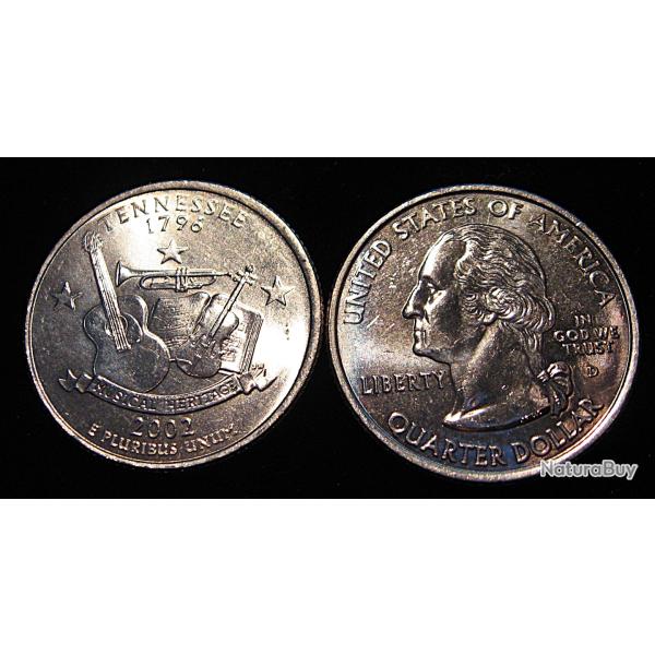 U.S.A piece de quarter dollar qualit� sup etat du Tennessy 2002
