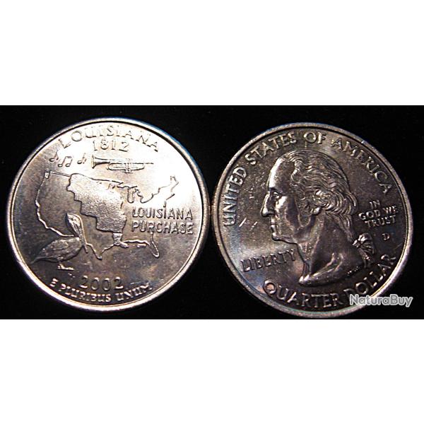 U.S.A piece de quarter dollar qualit� sup etat de la Louisianne  2002