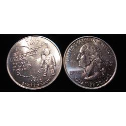 U.S.A piece de quarter dollar qualit&eacute; sup etat de l' Ohio  2002