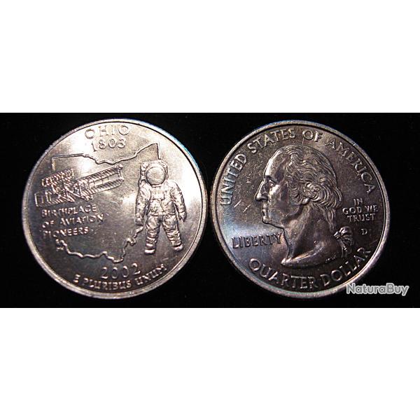 U.S.A piece de quarter dollar qualit� sup etat de l' Ohio  2002