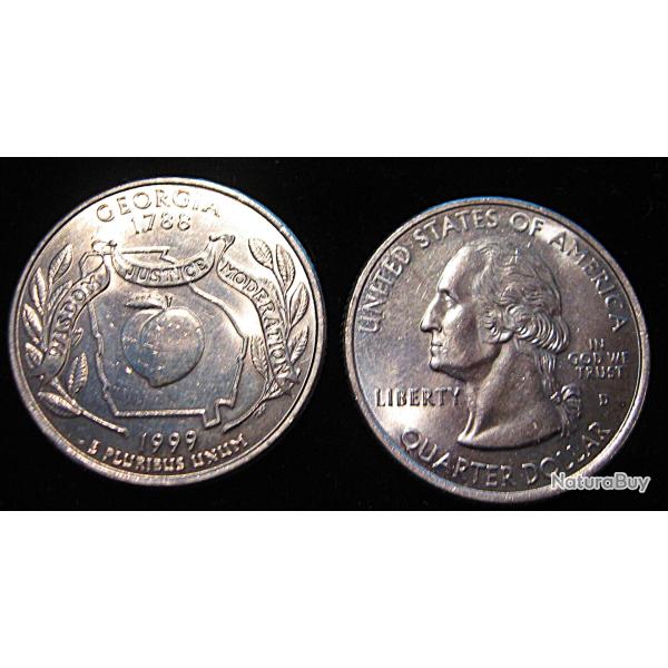U.S.A piece de quarter dollar qualit� sup etat de Georgie 1999