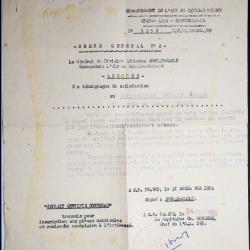Document Indochine t&eacute;moignage satisfaction d'un aviateur 1954 militaria