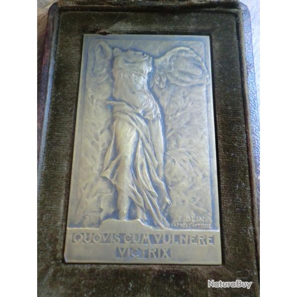coffret m�daille bronze sign�e E. blin d'apr�s l antique