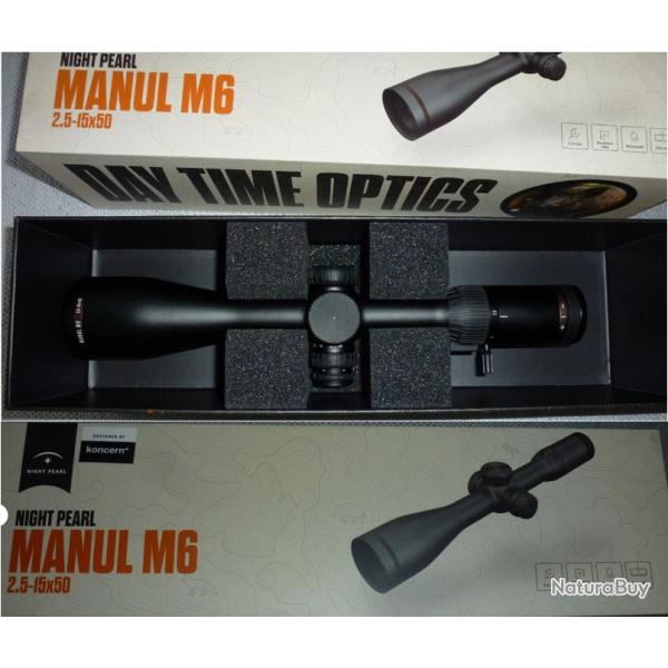 Lunette de vis�e NIGHT PEARL MANUL M6 2,5-15x50 r�ticule lumineux