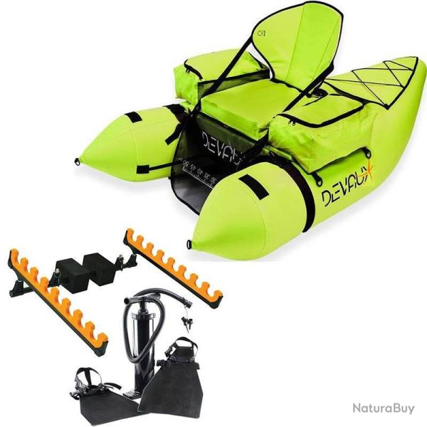 Soldes ! Float tube Devaux CAP-V2000 Chartreuse + Kit