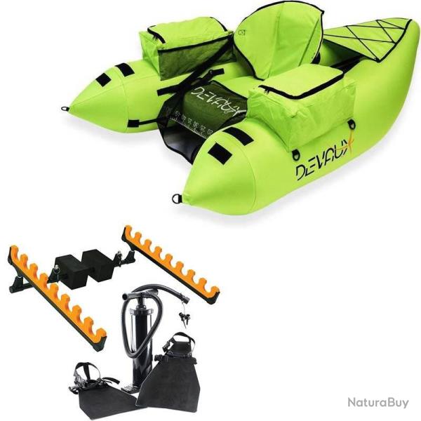 Soldes ! Float tube Devaux CAP-V1000 Chartreuse + Kit
