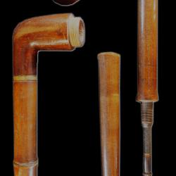 BELLE & ANCIENNE CANNE PIPE 89cm.