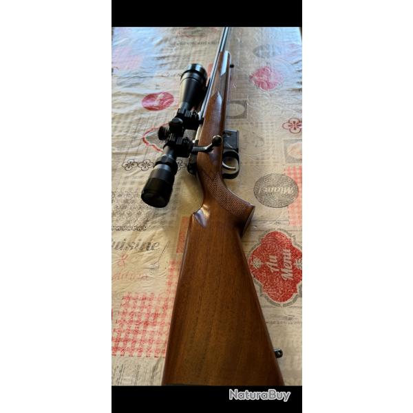 CZ 527 varmint bois 222 remington + lunette Buschnell 6-18x40