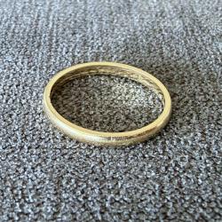 Anneau or jaune 18 carats - taille 53 - bague - alliance