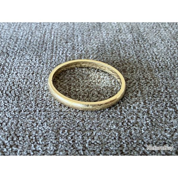 Anneau or jaune 18 carats - taille 53 - bague - alliance