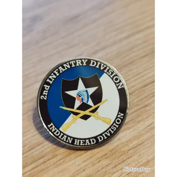 INSIGNE M�TAL DE LA 2 EME DIUS "INDIAN HEAD"