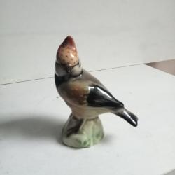 oiseau en ceramique &eacute;maill&eacute; dans le style de karl ens hauteur 11 c x 10 cm, Ref : k6