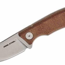 Couteau Real Steel Receptor Lame Acier 14C28N Manche Micarta Natural Etui Kydex RS3552NM