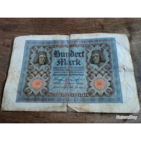 billet allemagne 100 mark / B.0089478