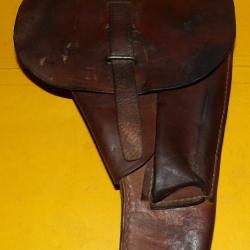 ETUI EN CUIR DE L'ARMEE FRANCAISE POUR P.A MAC 50, PERIODE GUERRE INDOCHINE ALGERIE ,   FABRICATION