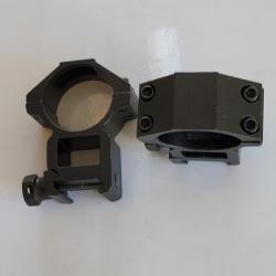 COLLIERS DE MONTAGE DIAMETRE 30  POUR RAIL DE 20-22 mm Montage Haut