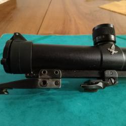 lunette Swarovski habitch 1.25-4 x 24 &agrave; rail,  tourelle lumineuse BE2 avec montage amovible