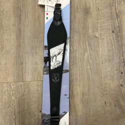 Bretelle RISERVA carabine en cuir effet carbone - CERF - R2132
