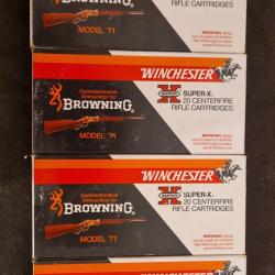 VENDS 4 BOITES MUNITIONS 348 WINCHESTER
