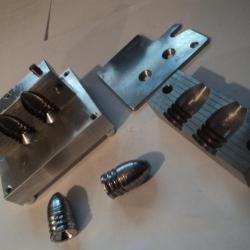 MOULE A BALLE DIAMETRE 14.85 A 2 CAVITES MINIER OGIVAL TRONQUE cal.58