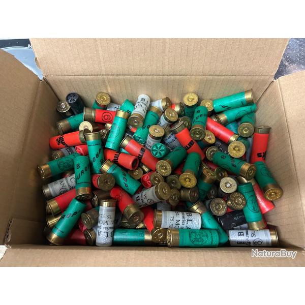 lot de 7kgs de vieilles cartouches calibre 12