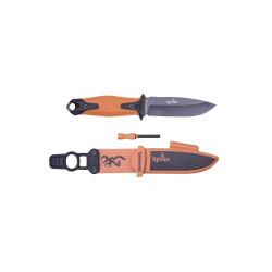 COUTEAU BROWNING IGNITE LAME FIXE COULEUR ORANGE - 10CM