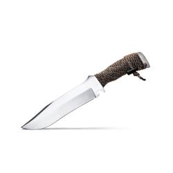 COUTEAU Wildsteer LAME FIXE TX BOWIE Paracorde desert camo lame bross&eacute;e