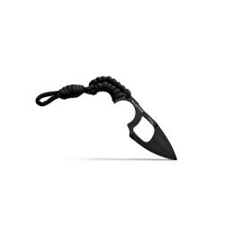 COUTEAU Wildsteer LAME FIXE KRILL Paracorde noire lame epoxy noire &eacute;vid&eacute;e