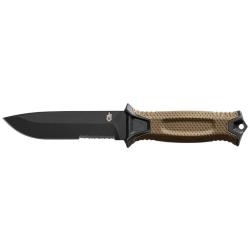 Couteau Gerber Strongarm - Lame mixte 127mm - Manche FRN/Caoutchouc - Etui de type Cordura MOLLE