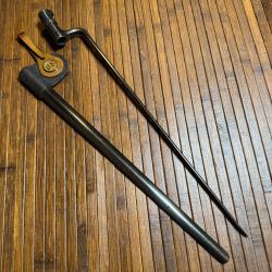 RARE BA&Iuml;ONNETTE US mod 1873 SPRINGFIELD TRAPDOOR SUPERBE ETAT R&Egrave;GLEMENTAIRE U.S.A