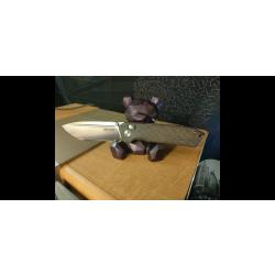 SRM Kubik 7228L-mb ( V.2 ) , green micarta , couteau pliant neuf .