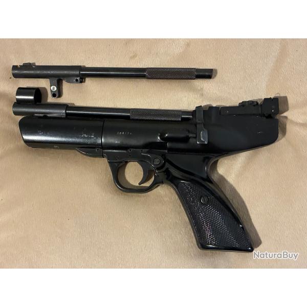 pistolet Webley Hurricane calibre 5,5 mm + canon 4,5 mm