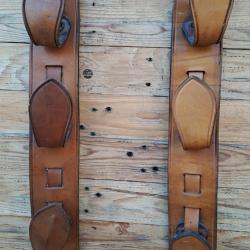 Porte-fusils muraux en cuir vintage