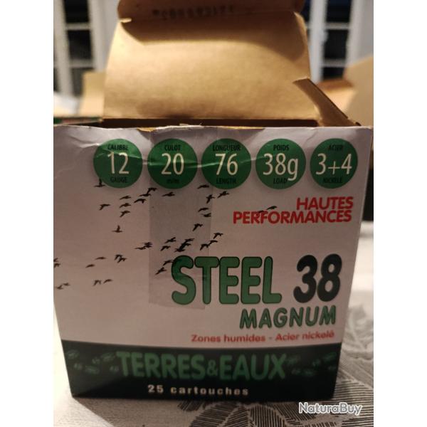Boite 20 cartouches steel 38 g Magnum