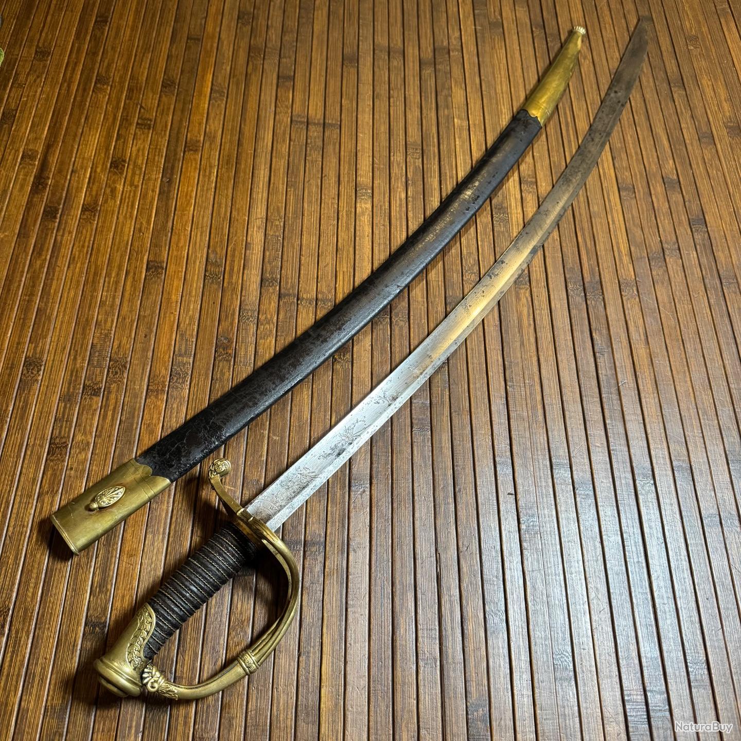 SABRE 1821 FRANÇAIS DE LA GARDE NATIONALE LAME GRAVÉE ET SIGNÉE DE ...