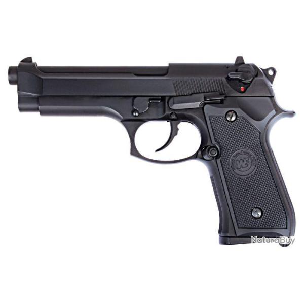 PISTOLET 6MM GAZ M92 BK S - airsoft
