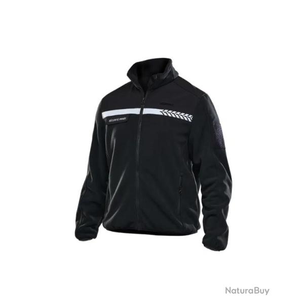 Blouson Polaire s�curit� priv�e avec bandes HV GK