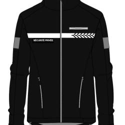 Veste Softshell S&eacute;curit&eacute; Priv&eacute;e avec bandes HV GK