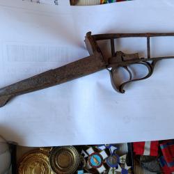 Lot de pi&egrave;ces de fusil a broche