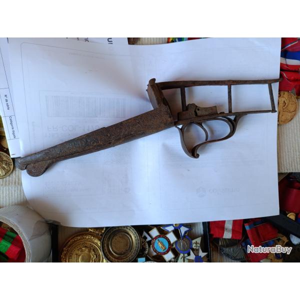 Lot de pi�ces de fusil a broche
