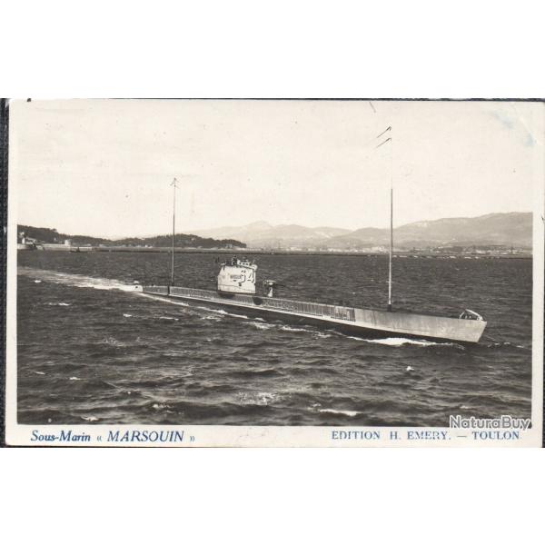 CPA - MARINE de GUERRE - Sous-Marin " MARSOUIN " -N�6041