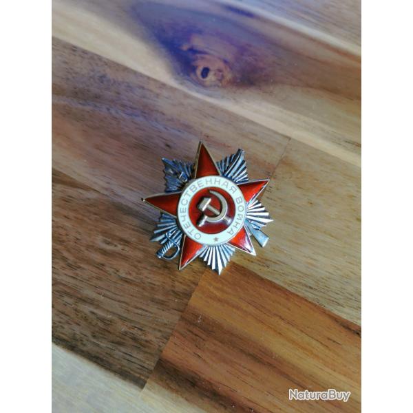 M�daille authentique Ordre de la grande guerre patriotique URSS Russie