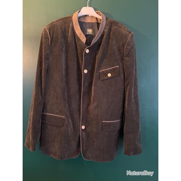 Veste autrichienne en velours avec martingale dans le dos OS TRACHTEN