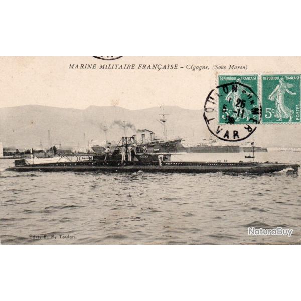 CPA - MARINE de GUERRE - Sous-Marin  "  Cigogne " -N�6047