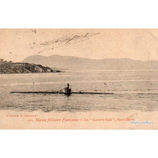 CPA - MARINE de GUERRE - Sous-Marin  - Le " Gustave - Z�d� "-N�6049