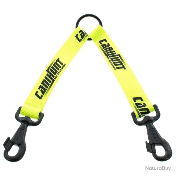 ACCOUPLE PLAT HUNTER 2 CHIENS - JAUNE FLUO - CANIHUNT