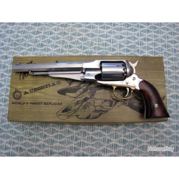 Revolver Uberti 1858 inox  canon 8" Calibre 44 Poudre Noire