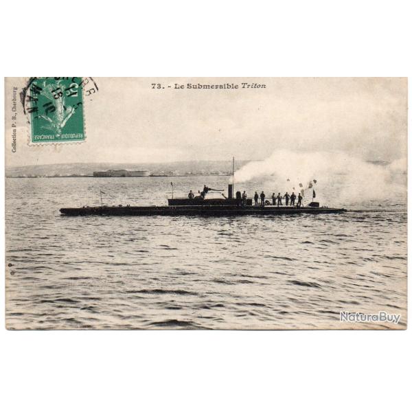 CPA - MARINE de GUERRE - Sous-Marin  Le Submersible   " Triton " -N�6052